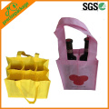 Promotional Non Woven 6 Wine Bottle Bag for champagne